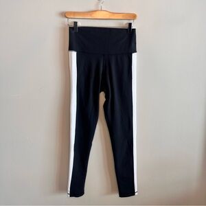 TNA High Waisted Black Stripe Leggings M